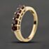 Pre-Owned 9ct Yellow Gold Tourmaline Five Stone Ring 41104197