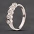 Pre-Owned 9ct White Gold Cubic Zirconia Rubover Set Five Stone Ring 41104210