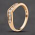 Pre-Owned 9ct Yellow Gold Cubic Zirconia Channel Set Half Wishbone Ring 41104212