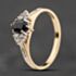 Pre-Owned 9ct Yellow Gold Sapphire & Cubic Zirconia Cluster Ring 41104235