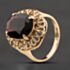Pre-Owned 9ct Yellow Gold Garnet Large Oval Dress Ring 41104268