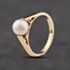 Pre-Owned 9ct Yellow Gold Cultured Pearl Single Stone Dress Ring 41104303