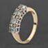 Pre-Owned 9ct Yellow Gold Blue Topaz & Cubic Zirconia Dress Ring 41104322