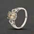 Pre-Owned 9ct White Gold Green Beryl & White Topaz Dress Ring 41104368
