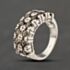 Pre-Owned 9ct White Gold Smoky Quartz Two Row Ring 41104373