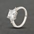 Pre-Owned 9ct White Gold Cubic Zirconia Three Stone Ring 41104408