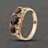 Pre-Owned 9ct Yellow Gold Garnet Three Stone Ring 41104420