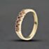 Pre-Owned 9ct Yellow Gold Fancy Coloured Pink Sapphire Five Stone Ring 41104427