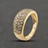 Pre-Owned 9ct Yellow Gold Cubic Zirconia Pave Set Band Ring 41104438