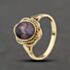 Pre-Owned 9ct Yellow Gold Blue John Oval Dress Ring 41104463