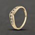 Pre-Owned 9ct Yellow Gold Cubic Zirconia Channel Set Half Wishbone Ring 41104475