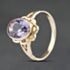 Pre-Owned Yellow Gold Amethyst Oval Dress Ring 41104494