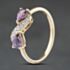 Pre-Owned 9ct Yellow Gold Colour Treated Topaz & White Spinel Twist Dress Ring 41104501