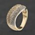 Pre-Owned 9ct Two Colour Gold 0.25ct Diamond Pave Set Wave Dress Ring 41104503