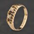 Pre-Owned Vintage 9ct Yellow Gold Seed Pearl & Garnet Five Stone Ring 41104505