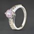 Pre-Owned 9ct White Gold Pink & White Cubic Zirconia Shoulder Set Dress Ring 41104509