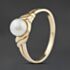 Pre-Owned 9ct Yellow Gold Cultured Pearl Single Stone Dress Ring 41104513