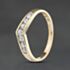 Pre-Owned 9ct Yellow Gold Cubic Zirconia Channel Set Half Wishbone Ring 41104531