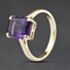Pre-Owned Yellow Gold Amethyst Oblong Dress Ring 41104540