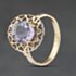 Pre-Owned Vintage Yellow Gold Amethyst Oval Dress Ring 41104570