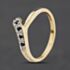 Pre-Owned 9ct Yellow Gold Sapphire Half Wishbone Ring 41104594