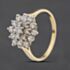 Pre-Owned 9ct Yellow Gold Cubic Zirconia Three Trier Cluster Ring 41104598