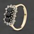Pre-Owned 9ct Yellow Gold Sapphire & Cubic Zirconia Five Stone Ring 41104636