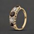 Pre-Owned 9ct Yellow Gold Garnet & Cubic Zirconia Beloved Graduated Five Stone Ring 41104661
