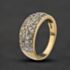 Pre-Owned 9ct Yellow Gold Cubic Zirconia Pave Band Ring 41104671
