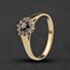 Pre-Owned 9ct Yellow Gold Ruby & Cubic Zirconia Cluster Ring 41104678