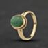 Pre-Owned 9ct Yellow Gold Agate Oval Dress Ring 41104683