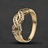 Pre-Owned 9ct Yellow Gold Cubic Zirconia Channel Set Twist Ring 41104689