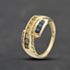 Pre-Owned 9ct Yellow Gold Multi Stone Crossover Ring 41104697
