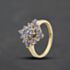 Pre-Owned 9ct Yellow Gold Tanzanite Sqaure Cluster Ring 41104707