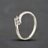 Pre-Owned 9ct White Gold Cubic Zirconia Two Stone Crossover Ring 41104712