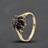 Pre-Owned 9ct Yellow Gold Sapphire Flower Cluster Ring 41104720