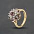 Pre-Owned 9ct Yellow Gold Ruby & Cubic Zirconia Large Cluster Ring 41104728