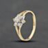 Pre-Owned 9ct Yellow Gold Cubic Zirconia Flower Cluster Ring 41104737