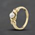 Pre-Owned 9ct Yellow Gold Cultured Pearl Crossover Pattern Shoulder Dress Ring 41104740