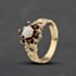 Pre-Owned 9ct Yellow Gold Opal Flower Cluster Ring 41104742