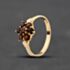 Pre-Owned 9ct Yellow Gold Garnet Flower Cluster Ring 41104750