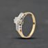 Pre-Owned 9ct Yellow Gold Cubic Zirconia Baguette Cut Stones Shoulder Set Solitaire Ring 41104751