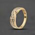 Pre-Owned 9ct Yellow Gold Cubic Zirconia Crossover Channel Set Twist Ring 41104761
