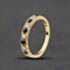 Pre-Owned 9ct Yellow Gold Sapphire & Cubic Zirconia Half Eternity Ring 41104763
