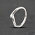 Pre-Owned 9ct White Gold Half Wishbone Twist Ring 41104764