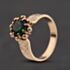 Pre-Owned 9ct Yellow Gold Synthetic Green Spinel Single Stone Dress Ring 41104790