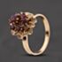 Pre-Owned Vintage Yellow Gold Ruby Flower Cluster Ring 41104791
