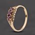 Pre-Owned 9ct Yellow Gold Ruby Three Stone Ring 41104792