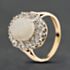 Pre-Owned 9ct Yellow Gold Opal & White Spinels Large Oval Cluster Ring 41104814