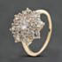 Pre-Owned 9ct Yellow Gold White Sapphires Large Snowflake Dress Ring 41104816